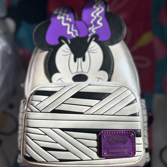 Loungefly Handbags - Disney Loungefly Minnie Mouse Bride of Frankenstein Glow Mini Backpack
